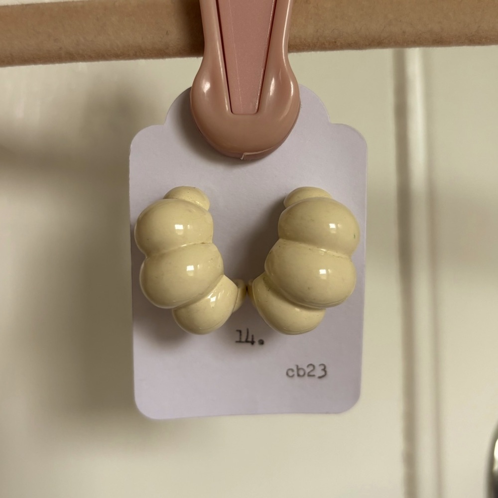 Vintage bubble hoop earrings